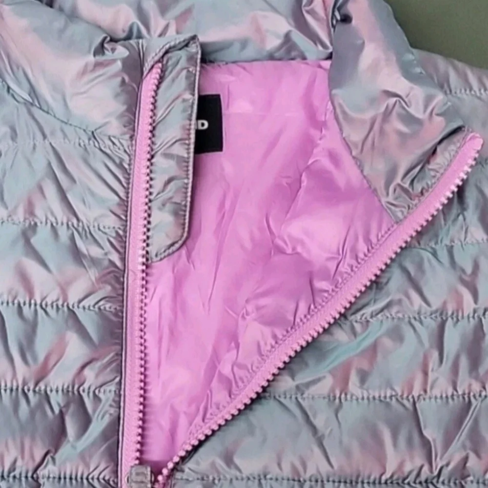 Lands End Sleeveless Puffer Jacket Girls Size Large (14-16) Full Front zip.